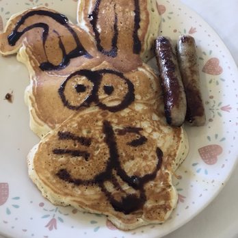 Fishtails Cafe - My daughters yummy kids pancake. - Seafood Near Me - South Beach, Oregon