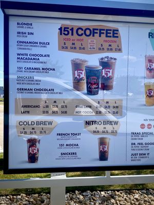 Menu photo 1 151 Coffee Rowlett, TX