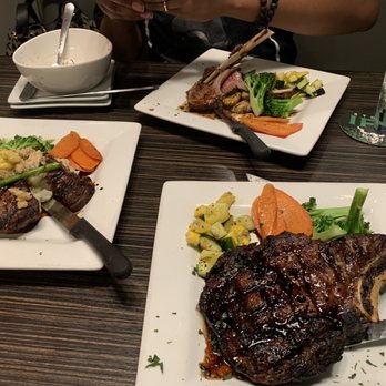 Luke's On Front - Lamb chops, ribeye and filet trio yummmm - New American Near Me - Temecula, California Luke's On Front - Lamb chops, ribeye and filet trio yummmm - New American Near Me - Temecula, California