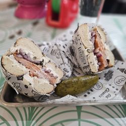 Signature salmon bagel