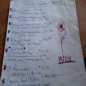 Charlie's Diner - the menu for the restaurant - Breakfast & Brunch Near Me - West Springfield, Massachusetts Charlie's Diner - the menu for the restaurant - Breakfast & Brunch Near Me - West Springfield, Massachusetts