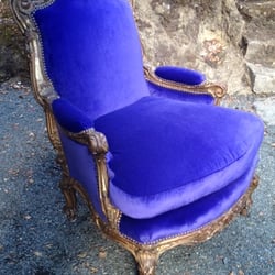 Pohan's Upholstery - Victorian chair reupholstered in a luxurious velvet