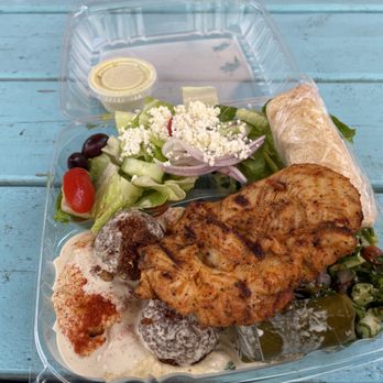 Pita Cambridge - Sampler with added chicken. - Mediterranean Near Me - Cambridge, Massachusetts Pita Cambridge - Sampler with added chicken. - Mediterranean Near Me - Cambridge, Massachusetts