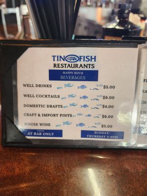 Menu photo 8 Tin Fish Sunrise, FL