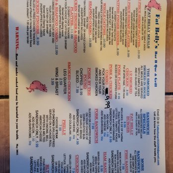 Fat Belly's - Menu - American Near Me - White Springs, Florida Fat Belly's - Menu - American Near Me - White Springs, Florida