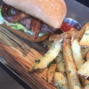 Danville Brewing - Money Burger with garlic fries - Breweries Near Me - Danville, California Danville Brewing - Money Burger with garlic fries - Breweries Near Me - Danville, California