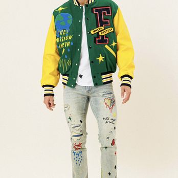 Qc Fashion - First Row Out Of This World varsity jacket - Men's Clothing Near Me - Davenport, Iowa Qc Fashion - First Row Out Of This World varsity jacket - Men's Clothing Near Me - Davenport, Iowa