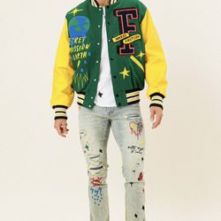 Qc Fashion - First Row Out Of This World varsity jacket
