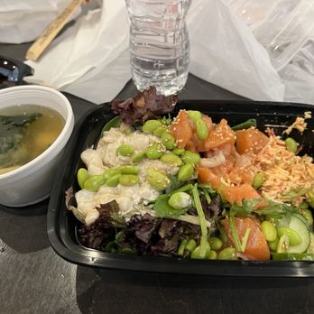 Pokeway - Medium with salmon, creamy scallops. Tasty. Good portions - Poke Near Me - Montclair, California