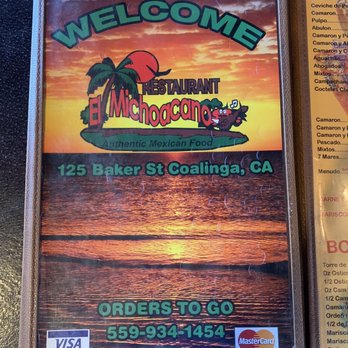 El Michoacano - Menu Page 1 of 6 - Mexican Near Me - Coalinga, California El Michoacano - Menu Page 1 of 6 - Mexican Near Me - Coalinga, California