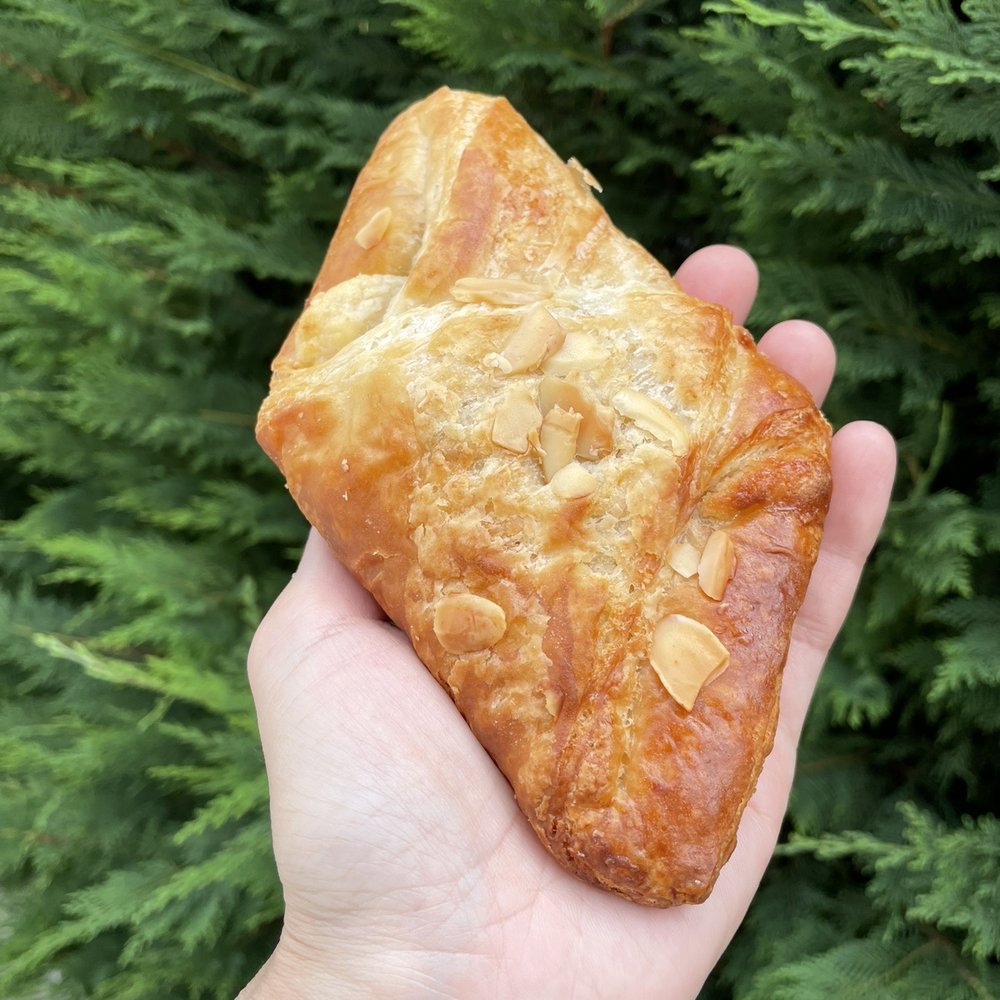 The Halal Bakery - $3 Almond Croissant. Lightly crisp and the filling was not too sweet! Pleasantly surprised. - Chicken Shop Near Me - Queens, New York The Halal Bakery - $3 Almond Croissant. Lightly crisp and the filling was not too sweet! Pleasantly surprised. - Chicken Shop Near Me - Queens, New York