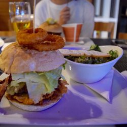 Tempo Food + Drink - Tempo burger with Caesar salad