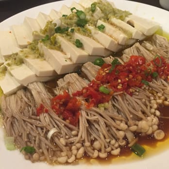 Hunan Impression - Steamed enoki mushrooms and tofu - Chinese Near Me - San Jose, California Hunan Impression - Steamed enoki mushrooms and tofu - Chinese Near Me - San Jose, California