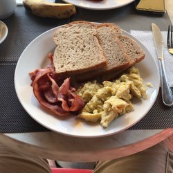 Inday Coffee Corner - American Breakfast, scrambled eggs, bacon and toast