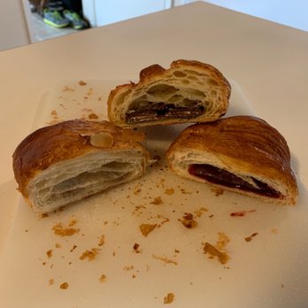 Detour Bakery - Clockwise from top: Nutella, raspberry, and almond croissants. - Bakeries Near Me - Denver, Colorado