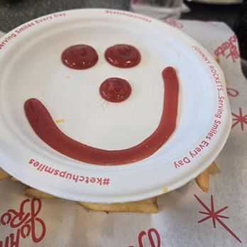 Johnny Rockets - Fries...nice touch with the presentation - Diners Near Me - Anaheim, California