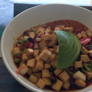 Green Tomato Grill - BBQ Crispy Tofu Bowl! Will fill you up halfway! - New American Near Me - Brea, California Green Tomato Grill - BBQ Crispy Tofu Bowl! Will fill you up halfway! - New American Near Me - Brea, California