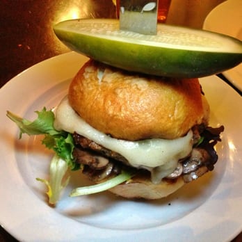 The Chef's Table - Burger with carmelized onions, mushrooms... - New American Near Me - Rocklin, California The Chef's Table - Burger with carmelized onions, mushrooms... - New American Near Me - Rocklin, California