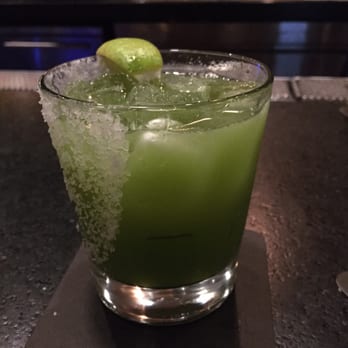 Sugarbacon Proper Kitchen - If you can stand the spiciest margarita ever try this ... The green means it's jalapeño heavy !!! - New American Near Me - McKinney, Texas