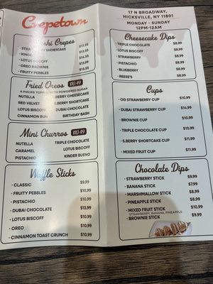 Menu photo 5 Crepe Town Hicksville, NY