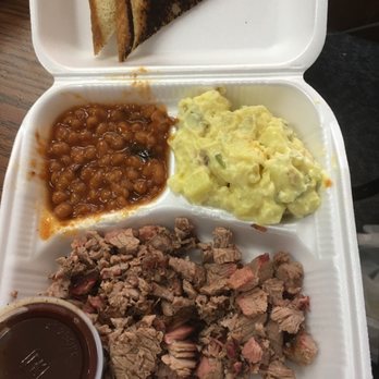 Leo's Barbeque - Chop brisket,baked beans, potato salad - American Near Me - Oklahoma City, Oklahoma