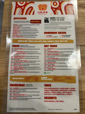 Menu photo 4 Lola's Cocina Madison, AL