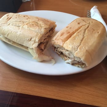Sabor De Cuba - My sons Cuban grilled chicken with provolone cheese sandwich! He loved it! - Cuban Near Me - Frederick, Maryland Sabor De Cuba - My sons Cuban grilled chicken with provolone cheese sandwich! He loved it! - Cuban Near Me - Frederick, Maryland