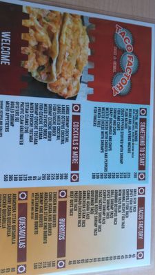 Menu photo 1 Taco Factory San Felipe, BCN Menu photo 1 Taco Factory San Felipe, BCN