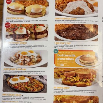 Denny's - a menu of breakfast foods - American Near Me - Tempe, Arizona Denny's - a menu of breakfast foods - American Near Me - Tempe, Arizona