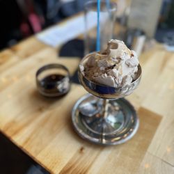 Affogato shot with hazelnut gelato