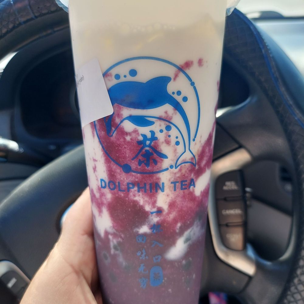 Dolphin Tea - The lavender dolphin (ube/purple yam) with tapioca pearls. - Bubble Tea Near Me - Boise, Idaho