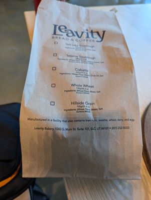 Menu photo 7 Leavity Bread and Coffee Salt Lake City, UT Menu photo 7 Leavity Bread and Coffee Salt Lake City, UT
