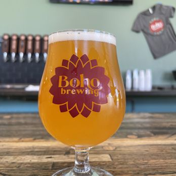 Boho Brewing - a glass of beer on a table - Brewpubs Near Me - Parkville, Missouri
