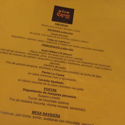 Menu photo 7 La Causa Nikkei Buenos Aires, C