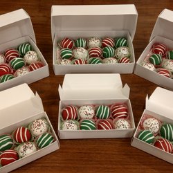 A Baking Man - Christmas balls in traditional reds, greens, and whites help bring in the holiday cheer for any event