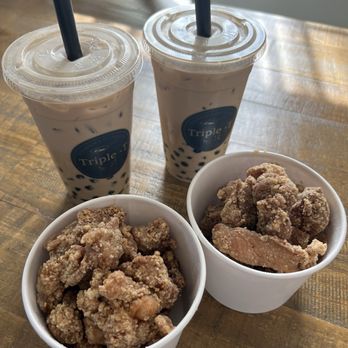 Triple-T - Popcorn chicken black milk tea - Noodles Near Me - Gardena, California Triple-T - Popcorn chicken black milk tea - Noodles Near Me - Gardena, California