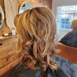 Hair by Brandy Kohler - Dark blonde weave with lots of layers