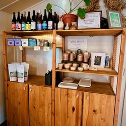Sticks Coffee - The merch wall!
