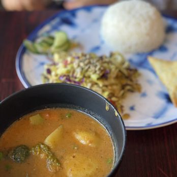 Urban Burma - Vegetable Curry Lunch Combo - Burmese Near Me - Aurora, Colorado Urban Burma - Vegetable Curry Lunch Combo - Burmese Near Me - Aurora, Colorado
