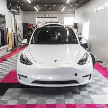 Detail Union - 2021 White Tesla Model Y Performance - Xpel Ultimate Plus, CeramicPro - Auto Detailing Near Me - Monrovia, California