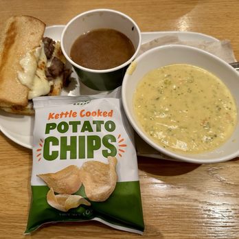 Panera Bread - 1/2 Sandwich/Soup: French Dipper and Broccoli Cheddar Soup - Sandwiches Near Me - Vacaville, California Panera Bread - 1/2 Sandwich/Soup: French Dipper and Broccoli Cheddar Soup - Sandwiches Near Me - Vacaville, California