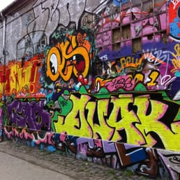 Graffiti inside Christiania Graffiti inside Christiania