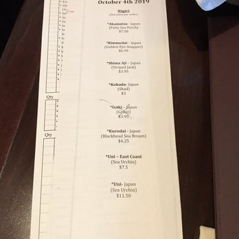 Shiro's - Specials menu - Sushi Bars Near Me - Seattle, Washington