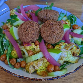 Unconventional Diner - Cauliflower falafel salad - enough of a portion for lunch the next day! - Breakfast & Brunch Near Me - Washington, DC, District of Columbia Unconventional Diner - Cauliflower falafel salad - enough of a portion for lunch the next day! - Breakfast & Brunch Near Me - Washington, DC, District of Columbia