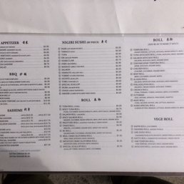 Takeout menu