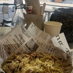 Had the mushroom and sausage cream sauce, one of the tastiest pastas I've had Had the mushroom and sausage cream sauce, one of the tastiest pastas I've had