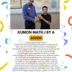 Aiden J by 6 -Math