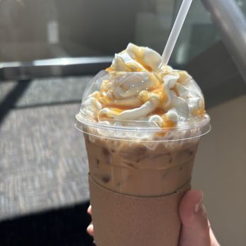 Cups Coffee - iced hazelnut latte whipped cream carmel drizzle - Coffee & Tea Near Me - Indianapolis, Indiana Cups Coffee - iced hazelnut latte whipped cream carmel drizzle - Coffee & Tea Near Me - Indianapolis, Indiana
