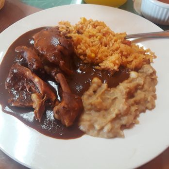 La Perla Restaurant - Chicken Mole, w rice and beans is Wednesday Special 4.99 pls, Pineapple agua fresca. Out the door 10.00 lunch. - American Near Me - La Habra, California La Perla Restaurant - Chicken Mole, w rice and beans is Wednesday Special 4.99 pls, Pineapple agua fresca. Out the door 10.00 lunch. - American Near Me - La Habra, California
