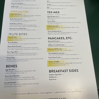 Sunny Street Cafe - Menu - Breakfast & Brunch Near Me - Haltom City, Texas Sunny Street Cafe - Menu - Breakfast & Brunch Near Me - Haltom City, Texas